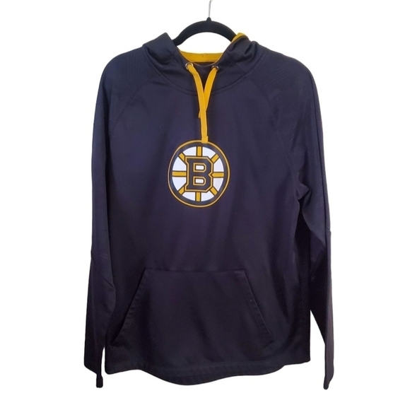Fanatics Boston Bruins Majestic Therma Base Spell Out Hoodie Size L - Picture 1 of 8